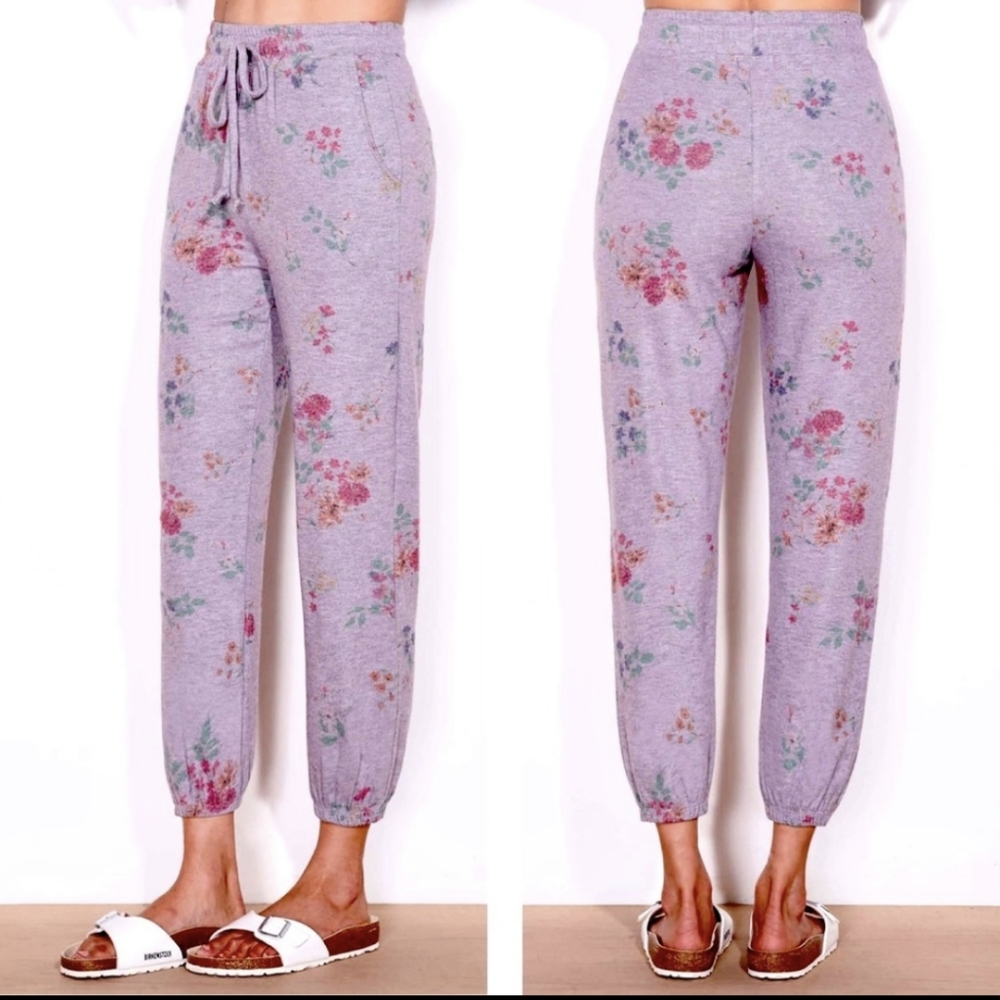 Sundry Floral Garment Dyed Jogger Pants - 3/L
